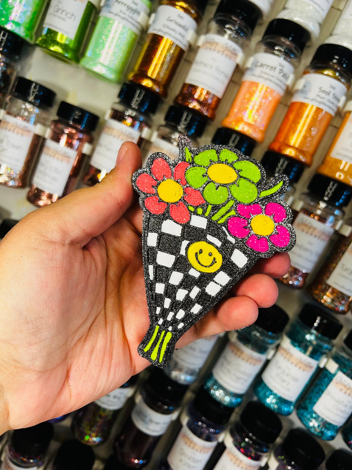 Checkered flowers